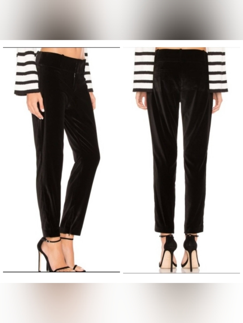 Alice + Olivia stacey slim velvet ankle pants - Picture 2 of 14